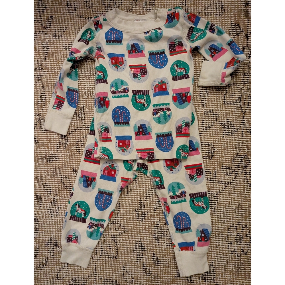 Hanna Andersson Long Pajama Snowglobe Set Size 2T
